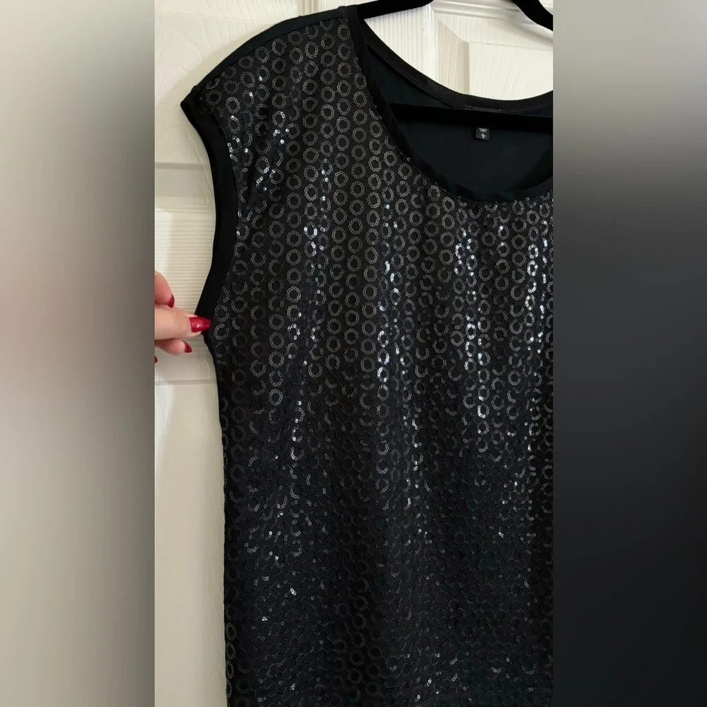 NWOT Express Black Sequin Women's Top